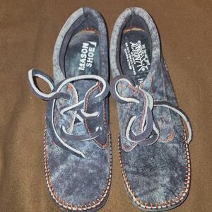 Mason Blue and Orange Women's Moccasins
